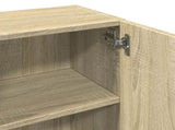 Bathroom Cabinet Sonoma Oak 32x25.5x190 cm Engineered Wood 849606