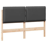 Upholstered Headboard Natural and Dark Grey 160 cm 880004