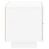 Bedside Cabinet with LED Lights White 70x36x40.5 cm 836777
