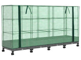 Garden Planter with Greenhouse Cover&Wheels 4 pcs Light Grey PP 3423141