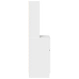 Bedside Cabinet White 39x35x125 cm Engineered Wood 861310