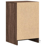 Bedside Cabinet with LED Lights Brown Oak Engineered Wood 852010