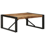 ZNTS Coffee Table 80x80x35 cm Solid Rough Wood Mango 4016670