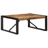 ZNTS Coffee Table 80x80x35 cm Solid Rough Wood Mango 4016670