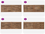 Bed Headboard Natural Solid Teak Wood 42024554