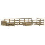 ZNTS 10 Piece Garden Sofa Set Impregnated Wood Pine 3250675