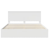 Bed Frame with Drawer White 180 x 200 cm Engineer Wood 3409433