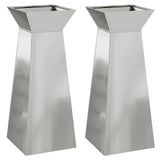 Pillar Planter 2 pcs Silver 40 x 40 x 100 cm 873863
