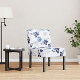 Slipper Chair Blue Flower Fabric 352461