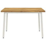 90 x 55 x 75 cm Solid Acacia Wood White Rectangular 937473