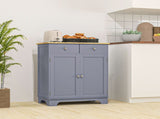 Side Storage Multi-use Sideboard Table Kitchen Floor Cabinet with Solid Wood Top, Adjustable Shelf, T3398P553467