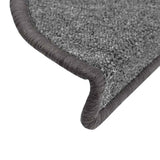 Stair Mats 20 pcs 56x17x3 cm Dark Grey Half Round 3365782