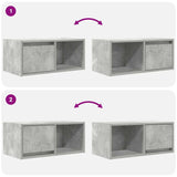TV Cabinets 2 pcs Concrete Grey 60x31x25.5 cm Engineered Wood 861443