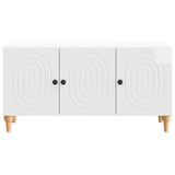 TV Cabinet High Gloss White 99 x 34.5 x 50 cm Engineered Wood 894259