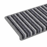 Self-adhesive Stair Mats Striped 15 pcs Grey 65 x 21 x 4 cm 42011449