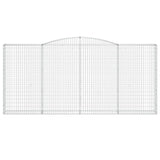 Arched Gabion Basket 400x30x180/200 cm Galvanised Iron 153529