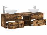 Bathroom Cabinet Set 3 pcs Smoked Oak 49.5 x 35 x 63 cm 3405791