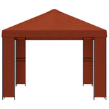 Gazebo 4 x 3 m Terracotta Polyester and Steel 190 gsm 900376