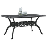 Garden Table Black 150x90x72 cm Cast Aluminium 4002804