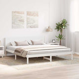 Bed Frame White 180 x 200 cm Solid Pine wood 872180