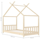 Kids Bed Frame Solid Pine Wood 70x140 cm 283364