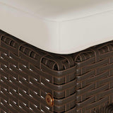 Garden Bar Stools with Cushions 4 pcs Brown Poly Rattan 368688