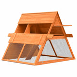 Rabbit Hutch Solid Pine & Fir Wood 152x128x108 cm 170643