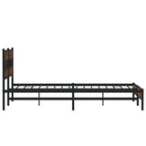 Metal Bed Frame without Mattress Brown Oak 193x203 cm 3308510