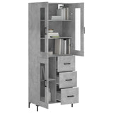 Highboard Concrete Grey 69.5x34x180 cm Engineered Wood 3198597