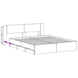 Bed Frame with Storage Grey Sonoma 180 x 200 cm Engineered Wood 3433981