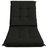 Sunlounger Cushion GEMERT 100% Polyester Black 190 x 50 x 9 cm 947347