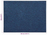 Carpet 20 pcs Dark Blue 50 x 50 cm 100% Polypropylene 42046750