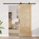 Sliding Door ORKDAL Brown 86 x 211 cm Solid Pine Wood 3333484