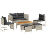 Garden Sofa Set 6 pcs Light grey and dark grey Poly Rattan 4104705
