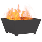 Fire Pit Black 80 x 80 x 40 cm Steel 858968