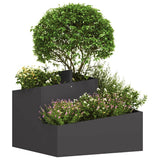 Garden Planter Black 60 x 60 x 50 cm Cold-rolled Steel 873571