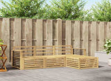 Outdoor Sofa Set 4 pcs White Solid Acacia Wood 3391644