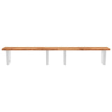 ZNTS Basin Shelf Wall Mounted Steel and Solid Wood Acacia 3302846