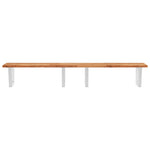 ZNTS Basin Shelf Wall Mounted Steel and Solid Wood Acacia 3302838