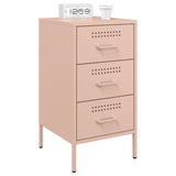 ZNTS Bedside Cabinets 2 pcs Pink 36x39x68 cm Steel 843081