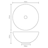 Bathroom Basin with Mixer Tap Ceramic Round White 275494