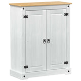 Shoe Cabinet with Door White 86 x 38.5 x 108 cm Solid Pine Wood 42024951