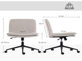 Criss Cross Chair with Wheels, No Arms - Beige T3398P424997