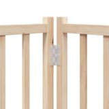 Dog Gate with Door Foldable 6 Panels 300 cm Solid Wood Fir 352271