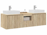 Bathroom Cabinet Set 3 pcs Sonoma Oak 49.5 x 41 x 62.5 cm 3405649