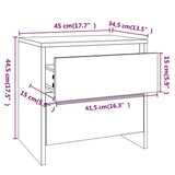 Bedside Cabinet White 45x34.5x44.5 cm Engineered Wood 809845