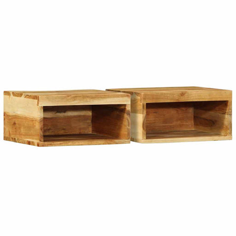 Wall-mounted TV Cabinets 2 pcs Solid Wood Acacia 4017472