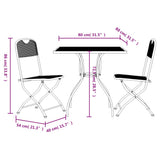 Garden Dining Set Anthracite Expanded metal mesh Compact Foldable 3211809