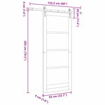 Sliding Door Manual ORKDAL White 83 x 202 cm Wood and metal 3332446