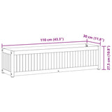 Garden Planter 110x30x27.5 cm Solid Wood Acacia and Steel 367615